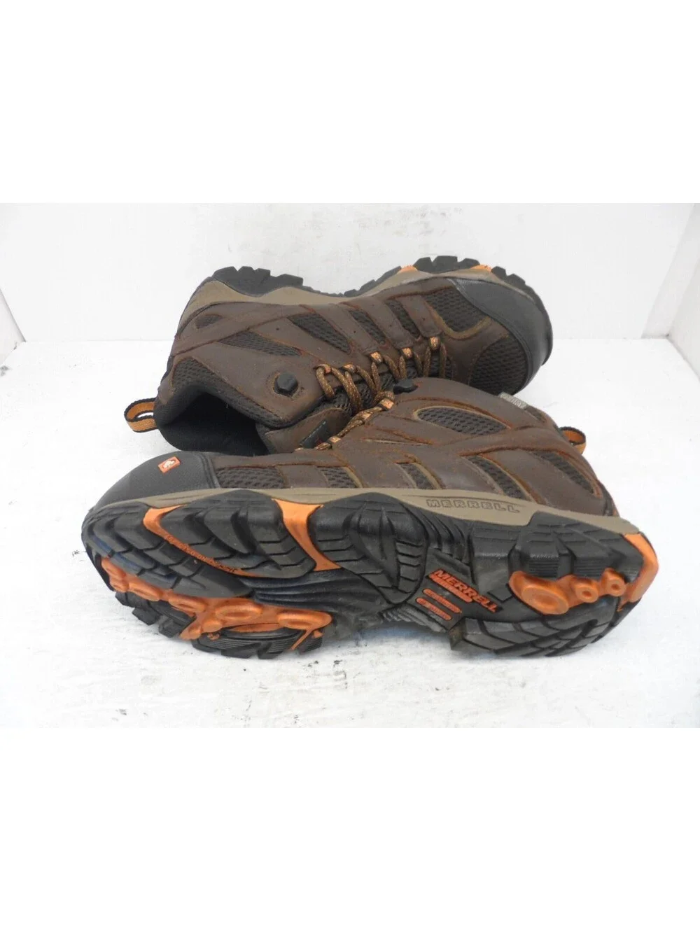 MERRELL Mens MOAB 2 VERTEX MID WATERPROOF Comp Toe Work Boots J19483W Brown 8W